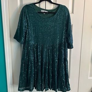 Amazing lace ✨my queen✨ sequin baby doll dress!